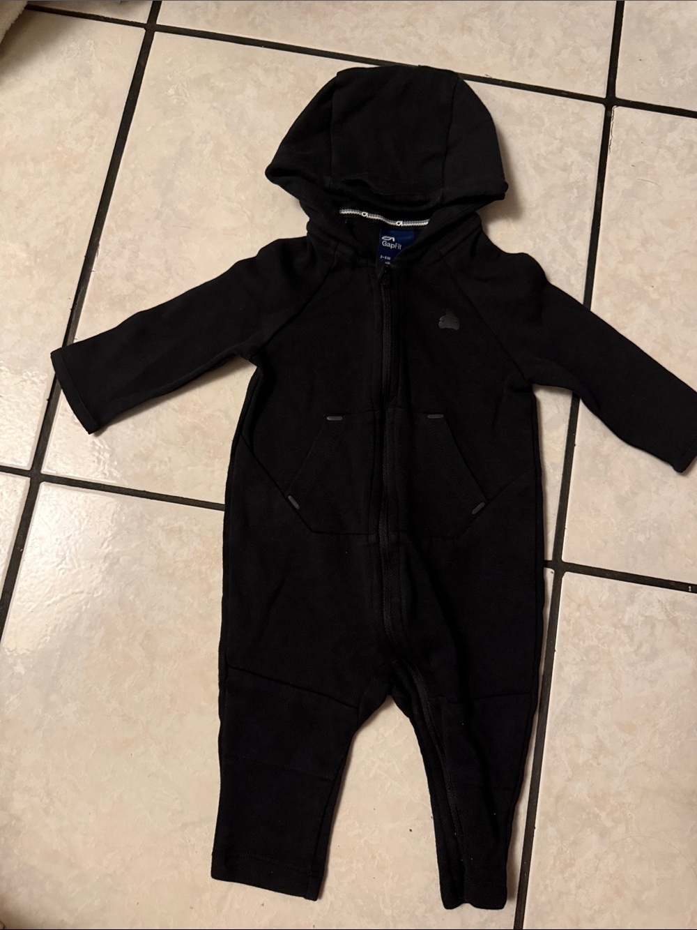 NWOT GAP Black Hooded Zipper Baby One-Piece